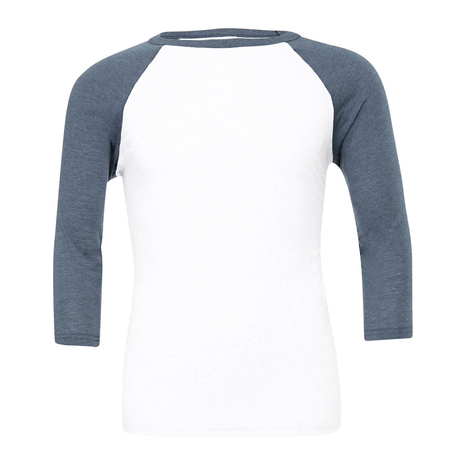 Bella + Canvas Unisex volwassen triblend honkbal T-shirt met 3/4 mouwen S