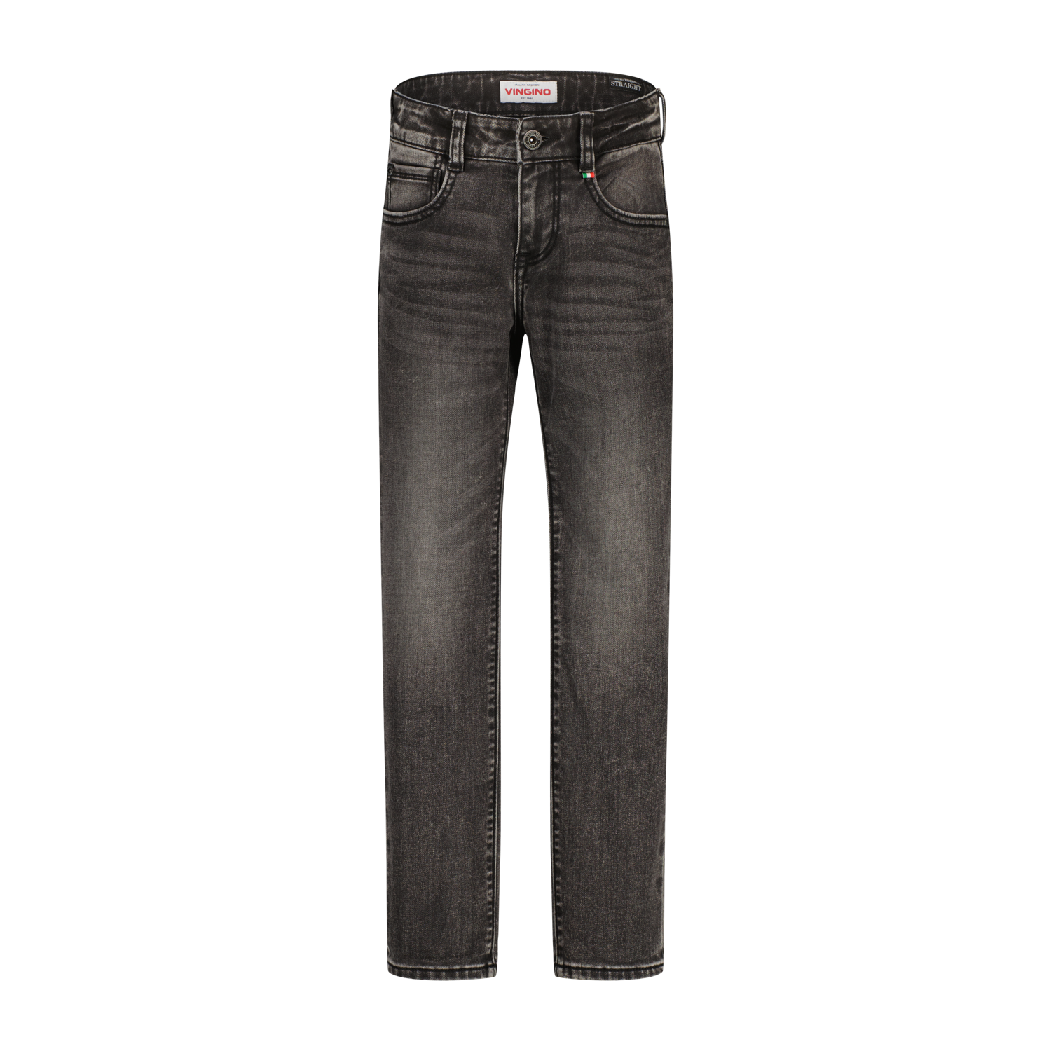 Vingino winter jeansbroek jongens - donker grijs - Paolo - straight fit