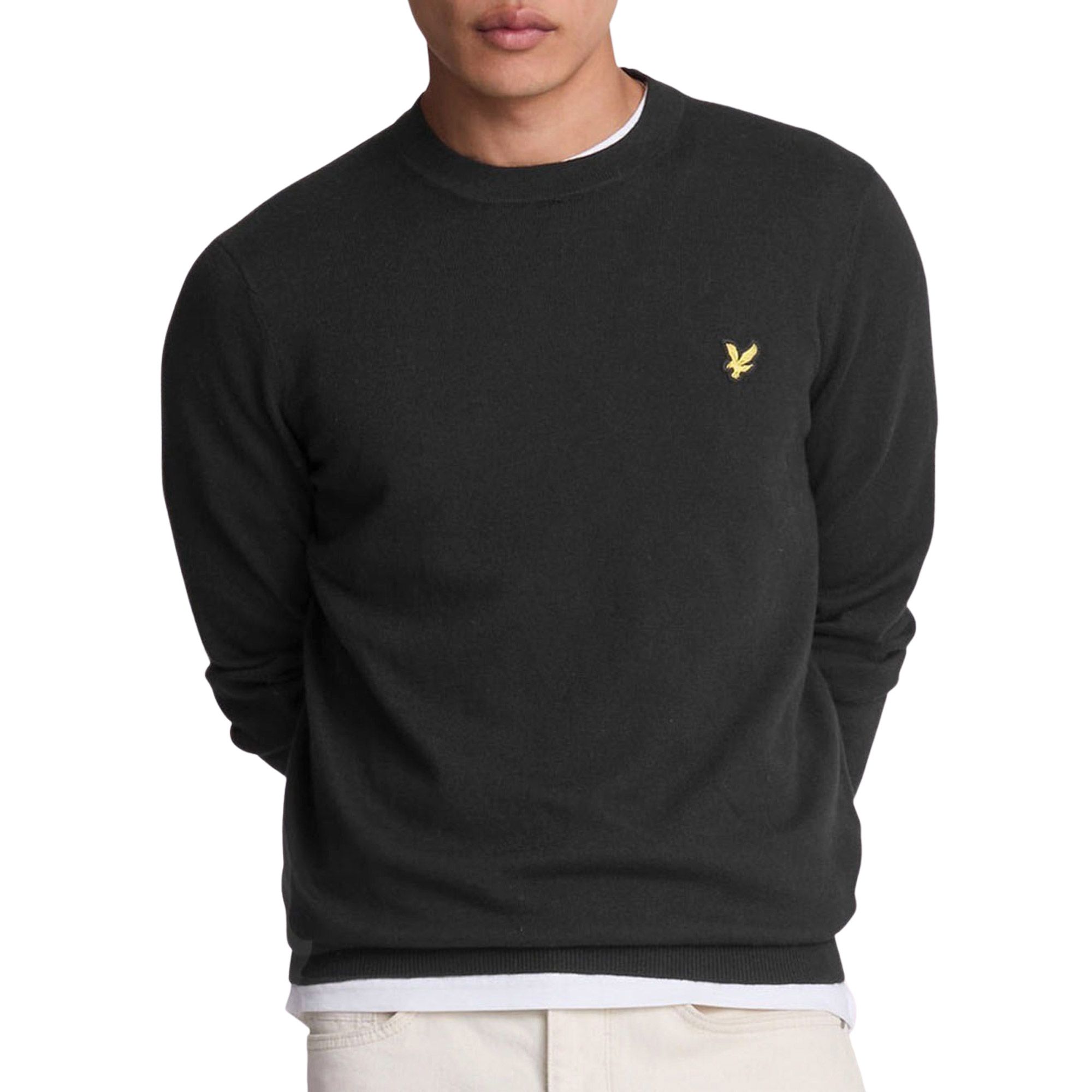 Lyle &cott Cotton Merino Crewneckweater Heren