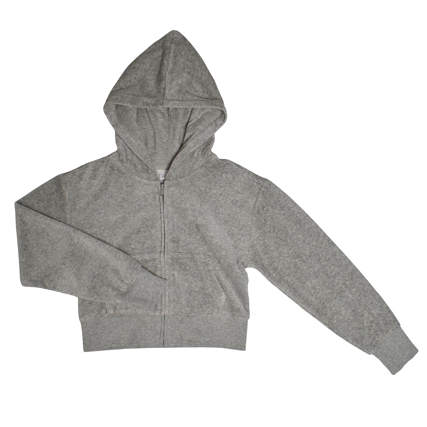 BlackPrice Sudadera de Terciopelo con Capucha y Cremallera 759574 para Niña 8 AÑOS grijze kleur