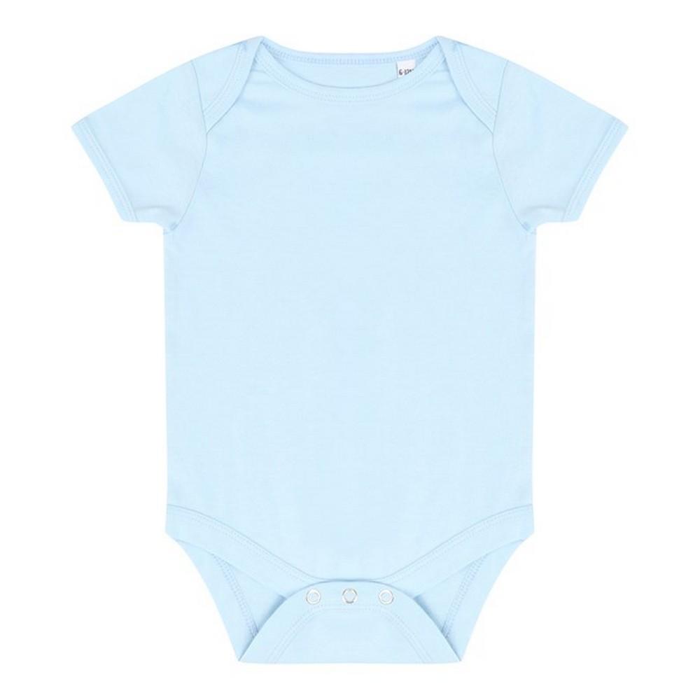 Larkwood baby essentiële romper met korte mouwen 12-18 lichtblauwe kleur