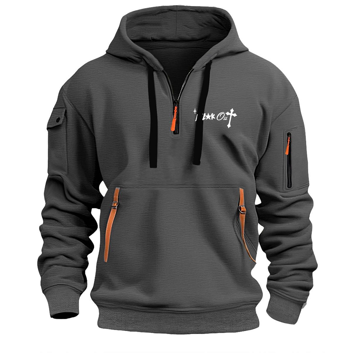 FEGKZLI Fashion Nieuwe herenhoodie Kwartrits Hoodies Zak Sport & Outdoor Streetwear Cool Casual Lente Herfst Kleding Hoodies Sweatshirts XXL