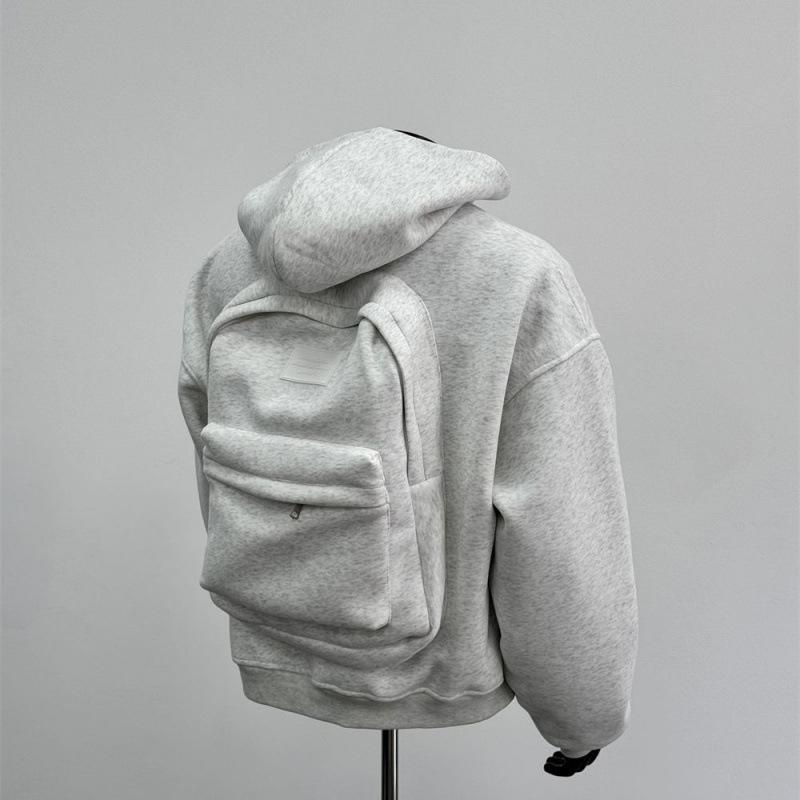 Harvest Day Lente Herfst Heren Hoodie Effen Achterkant Klein Zakontwerp Sweatshirt Heren Dames Trendy Merk Jas met Capuchon voor Heren Jassen S