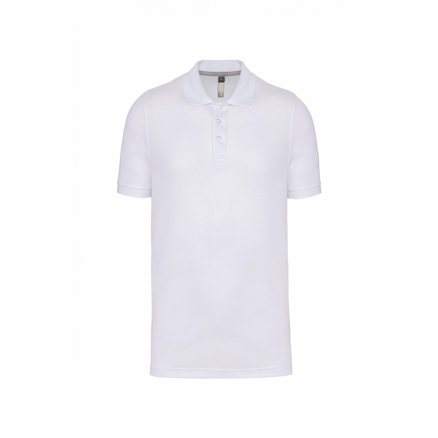 Kariban Pique antibacterieel poloshirt voor heren XXL wit