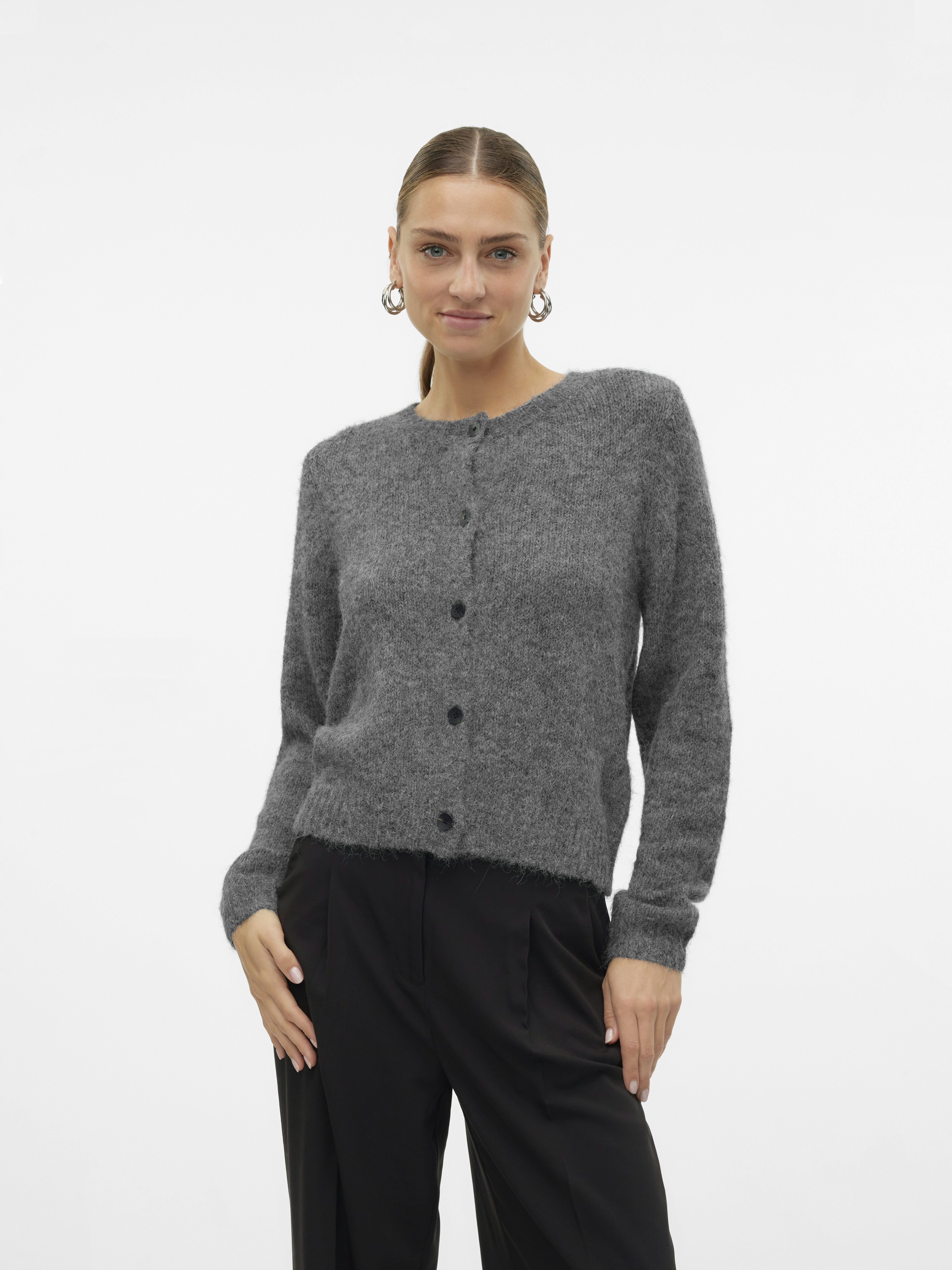 Vero Moda Vest VMNOVAH LS O-NECK BUTTON CARDI GA NOOS