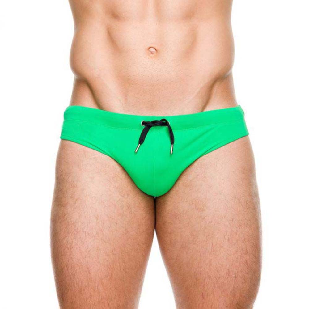 UXH Fashion Zwemslip voor heren, lage taille, grote maten, zomerstrandkleding L groen