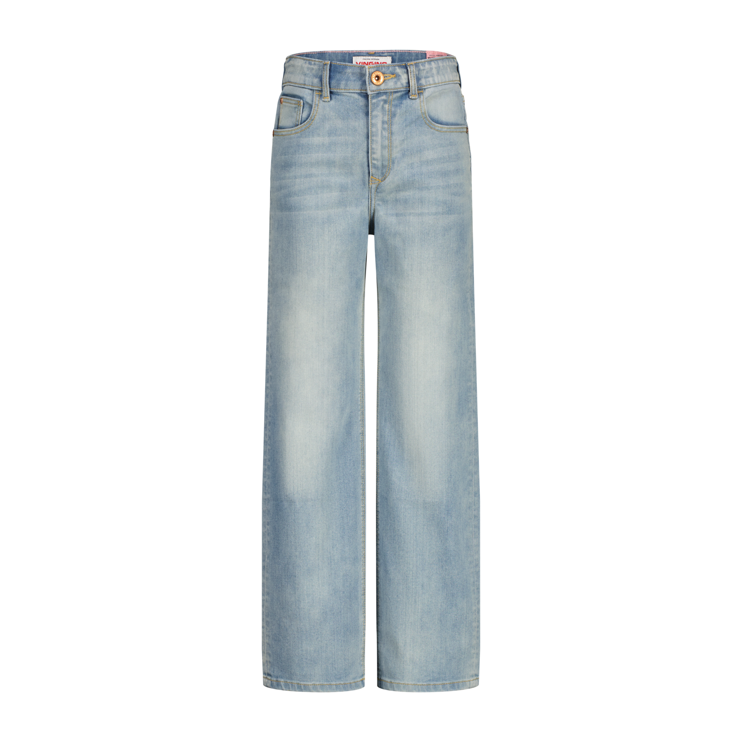 Vingino winter jeansbroek meisjes - blauw - Coco - wide leg fit