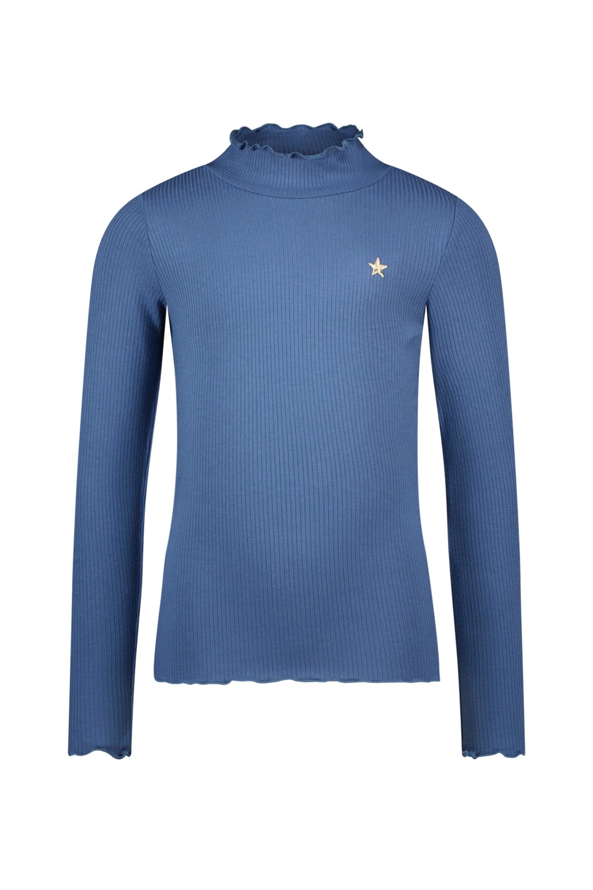 Like Flo winter t-shirt meisjes - blauw - Eef - rib - col
