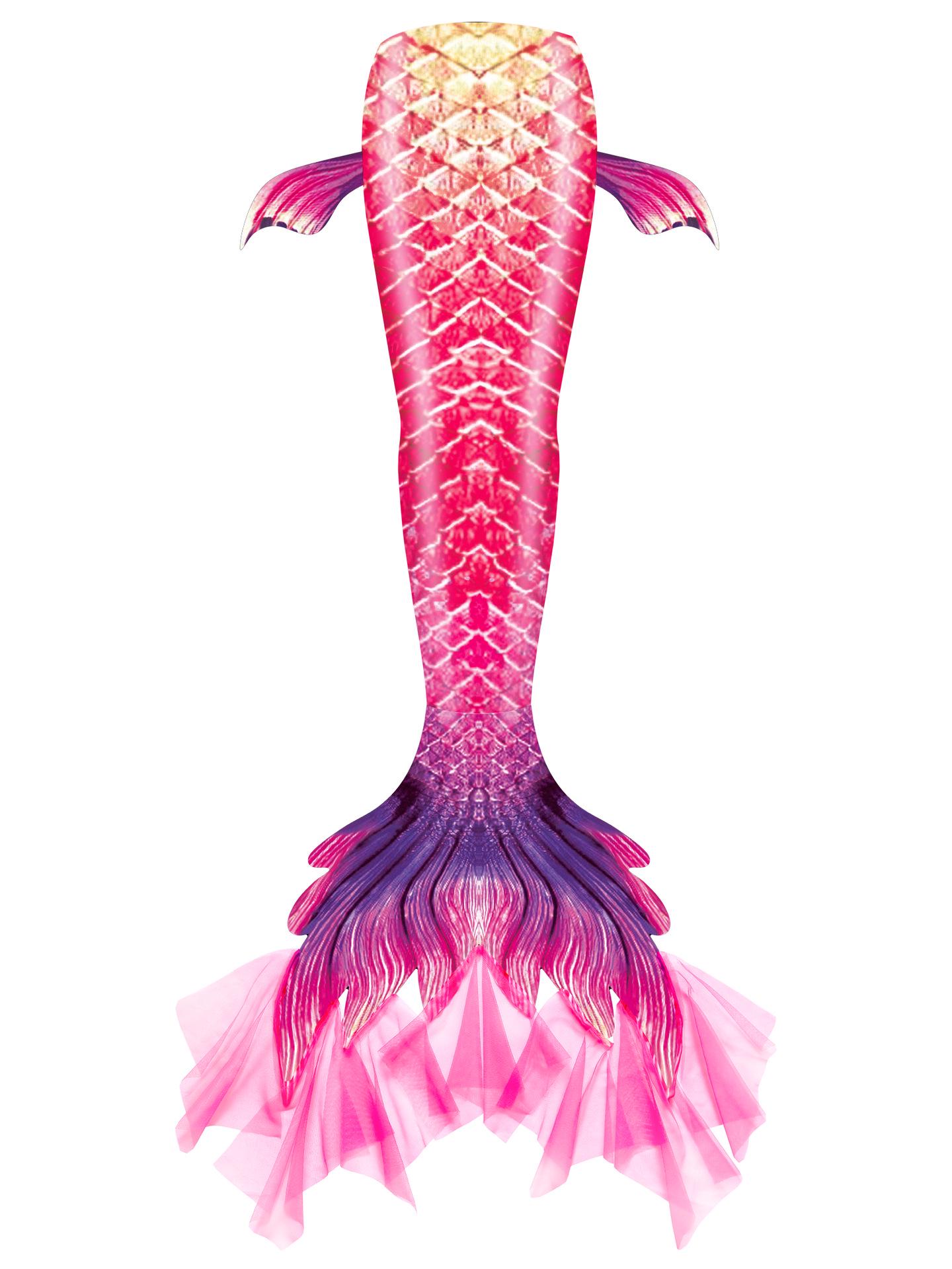 BigSopping Girls' High-Quality Quick-Dry High Elastic Mermaid Tail Swimsuit 150 cm