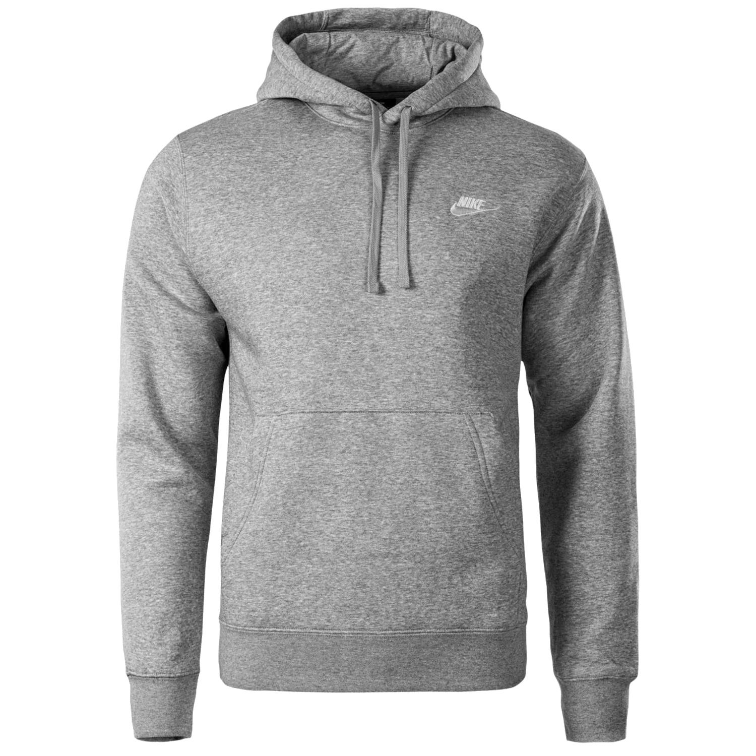 Nike NSW Club Fleece FZ Hoodie, Heren grijs Sweatshirt L grijs