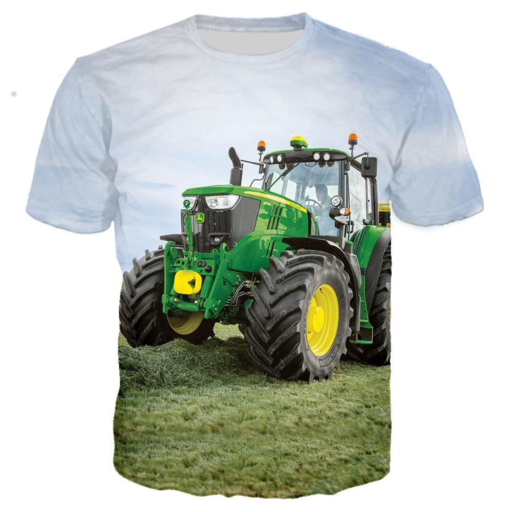 ETST WENDY 013 Shirt Kinderen Jongen Jongens Tractor | Kinder 3D T-shirts Jongen | Kinderkleding Jongens - 3d 100