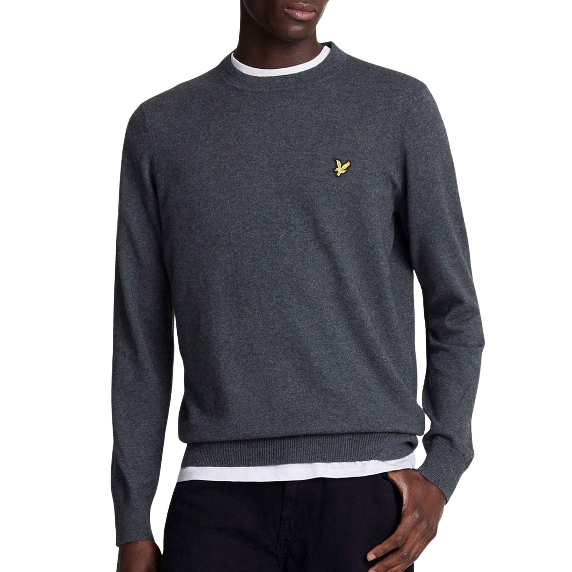 Lyle &cott Cotton Merino Crewneckweater Heren
