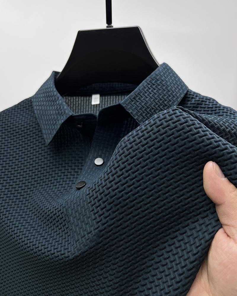 PulseTrade Heren Cool Mesh IJszijde Poloshirt - Korte Mouw, Effen Kleur, Glad Materiaal, Shirtkraag, Zomerstijl. 3XL