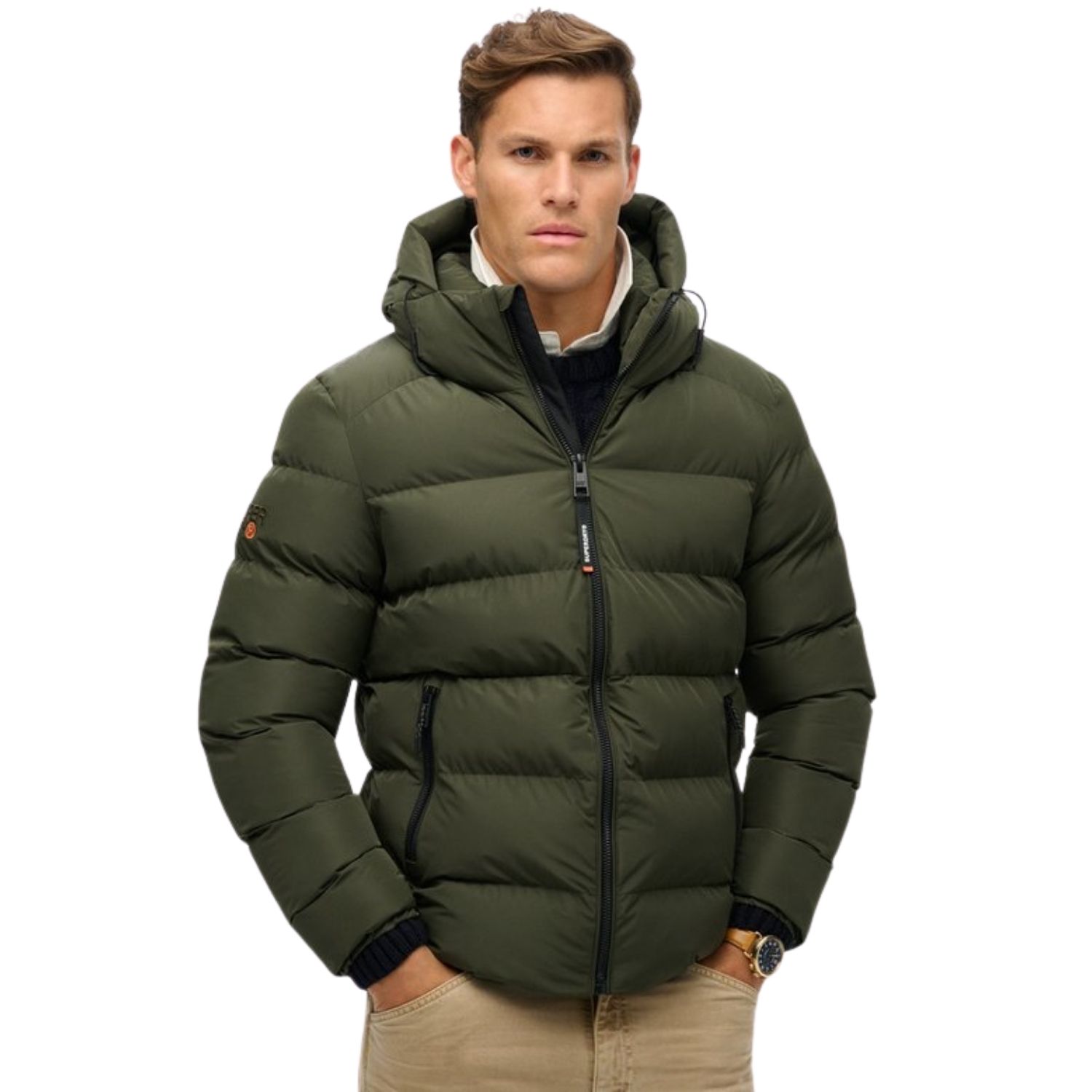 Superdry Hooded Sports Puffer Casual Winterjas Heren S