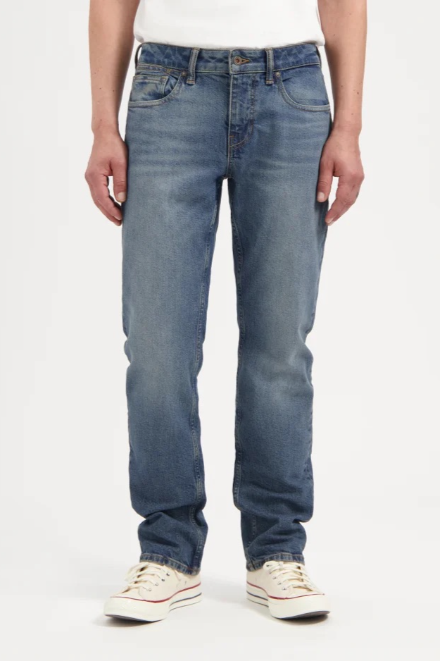 Kuyichi Herren vegan Jeans Nick Straight Broken Blue