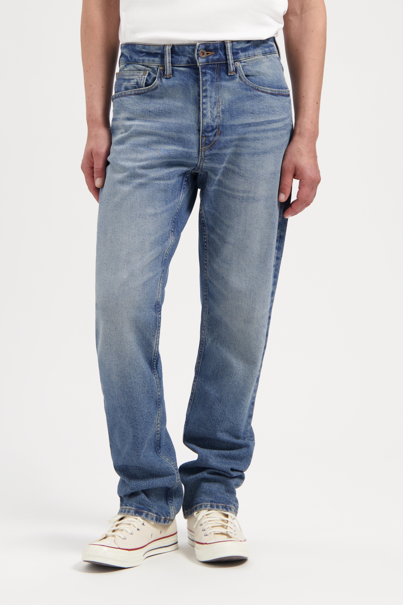 Kuyichi Herren vegan Jeans Scott Regular Midday Blau