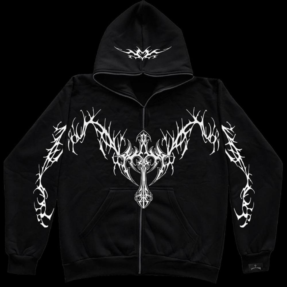 TENJINGE Trendy Retro Kleding Heren Y2K Stijl Rits Hoodie Harajuku Mode Gothic Streetwear Dames Hip-hop Punk Oversized Sportkleding Jack XXL