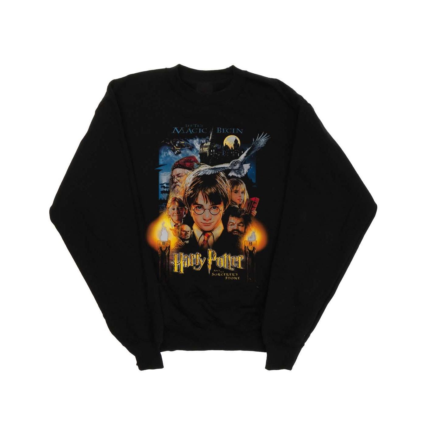 Harry Potter Girls The Sorcerer´s Stone Poster Sweatshirt 9-11 Years zwart