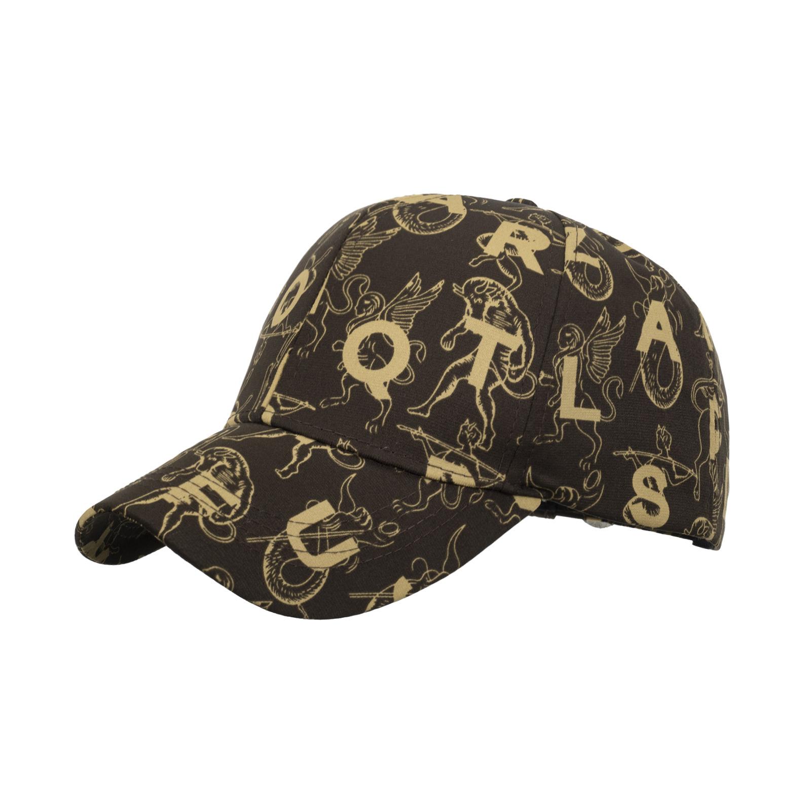 ShapeMastery Boutique Strand Heren en Dames Bedrukte Alfabet Kleur Baseball Cap Lente Zomer Herfst Buiten Zonnebrandcrème Zonnepet Casual Pet donkerbruine kleur