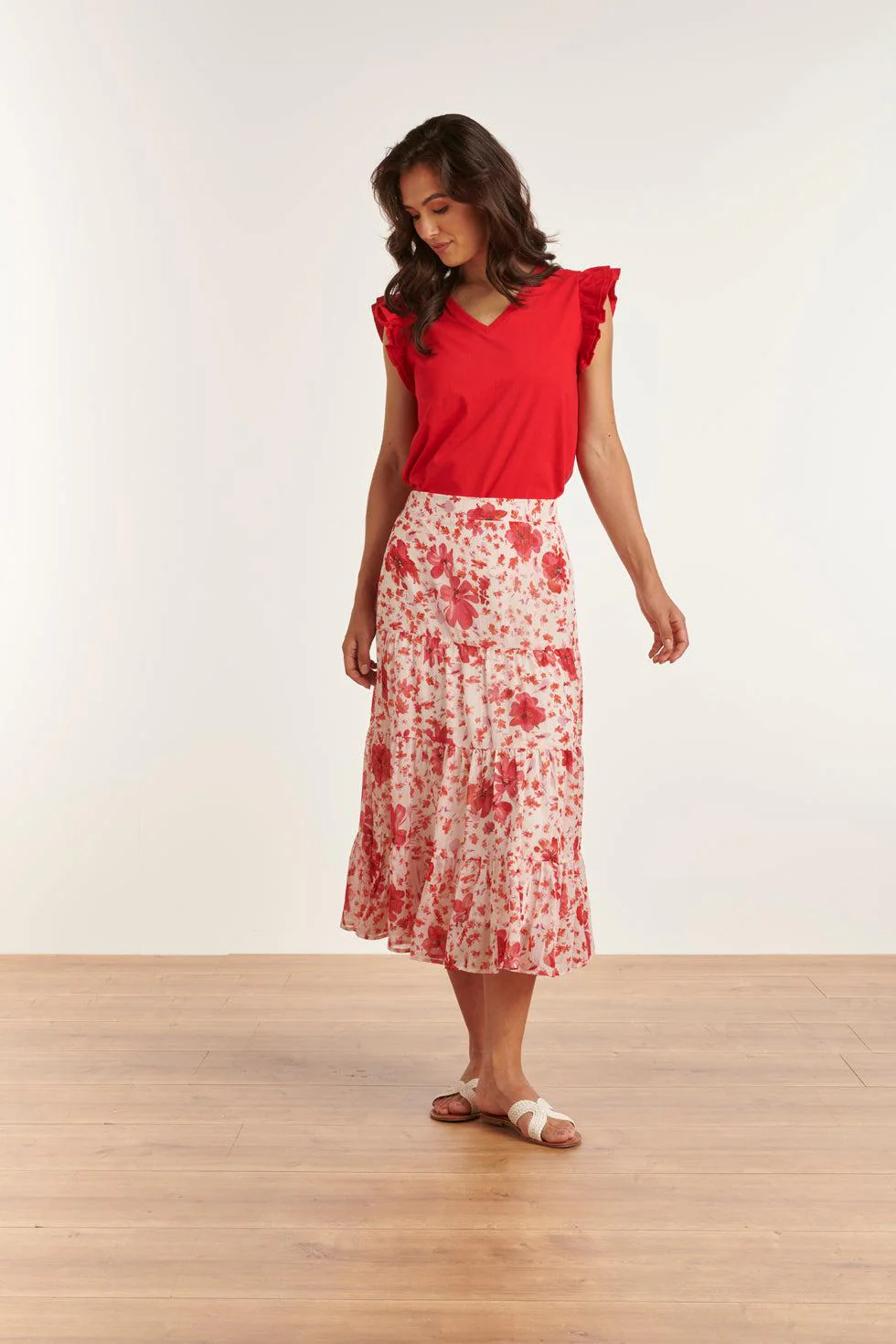 Smashed Lemon 23306 zomer rok met bloemenprint |