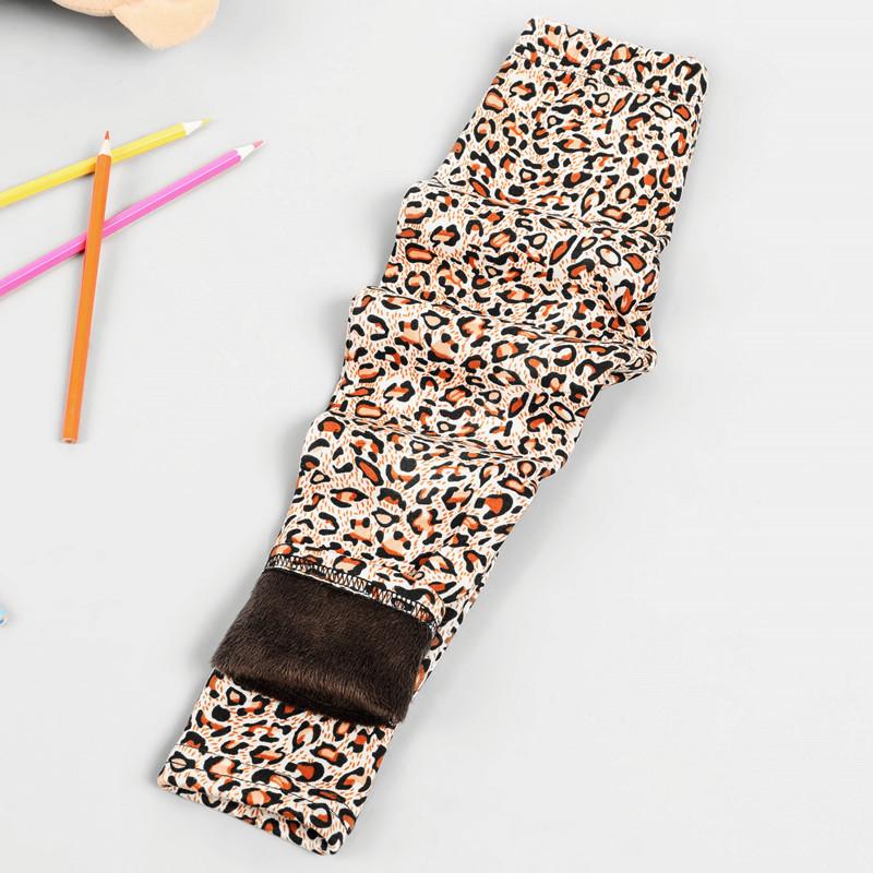 QEENRAAN Meisjes Leggings Herfst en Winter Dikke Warme Meisjes Broeken Kinderkleding 130 bruin