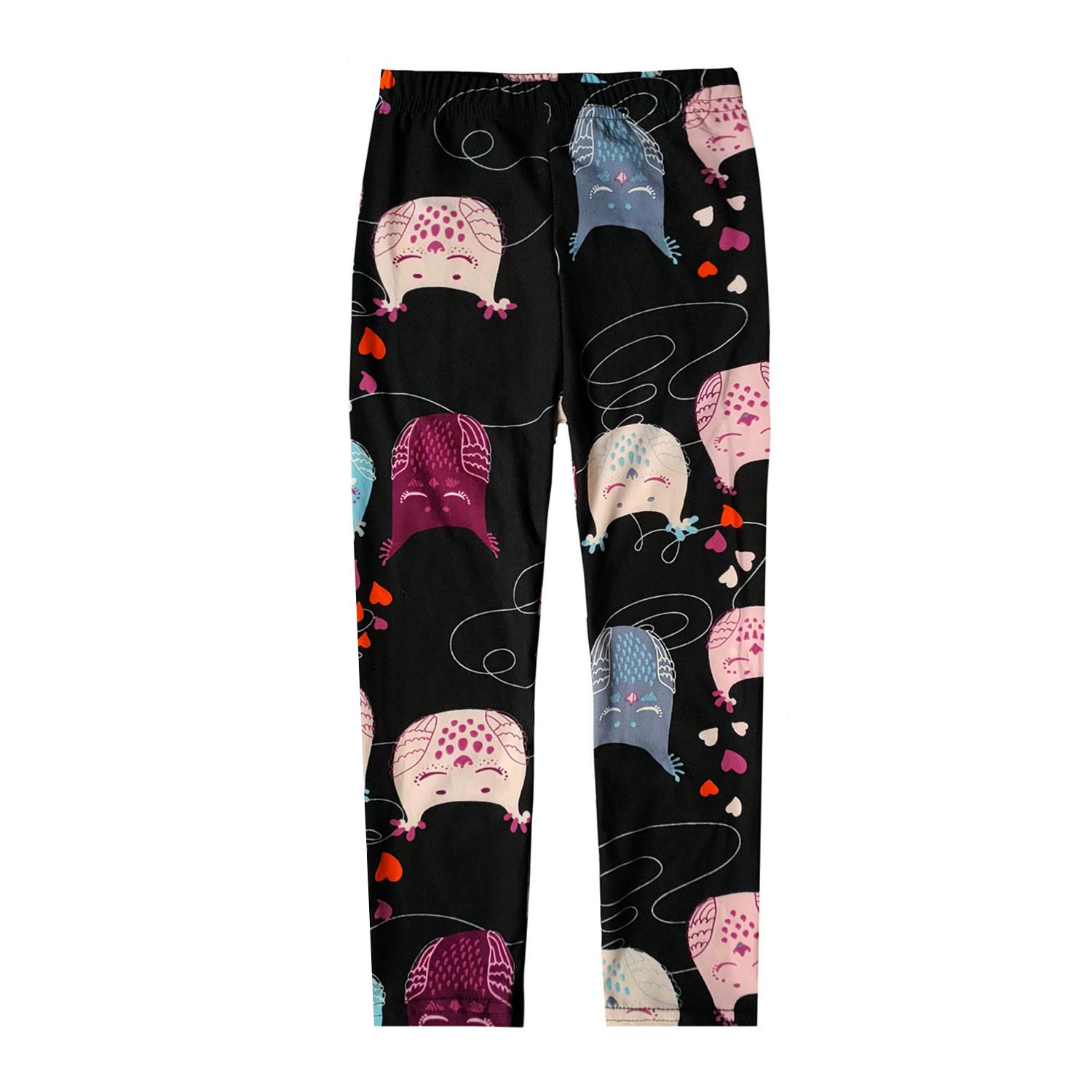 QEENRAAN Kinderbroeken Mooie leggings voor babymeisjes Kinderbroeken met bloemenprint en elastische lange broek 150