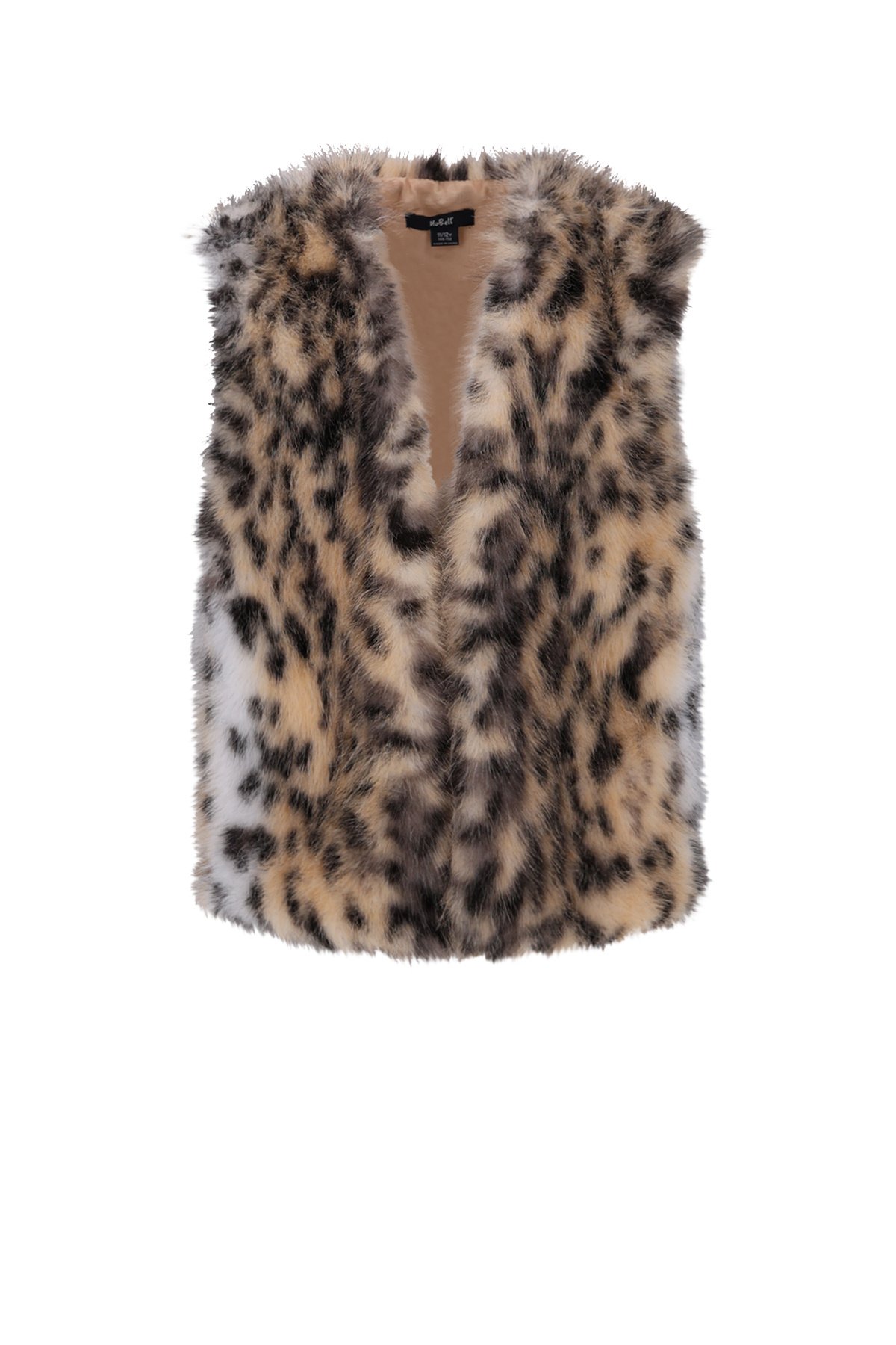 NoBell winter gilet meisjes - bruin - Kath - animal fur