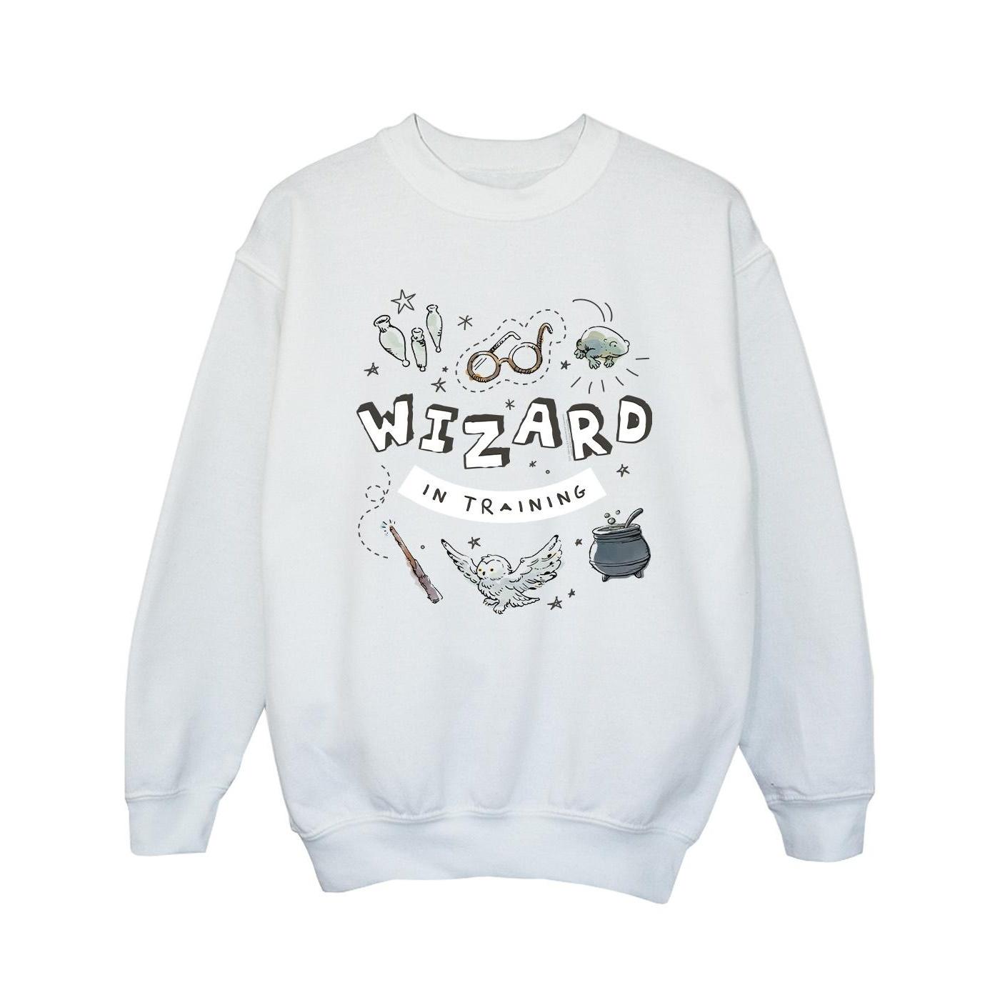 Harry Potter meisjes tovenaar in opleiding sweatshirt 9-11 Years wit