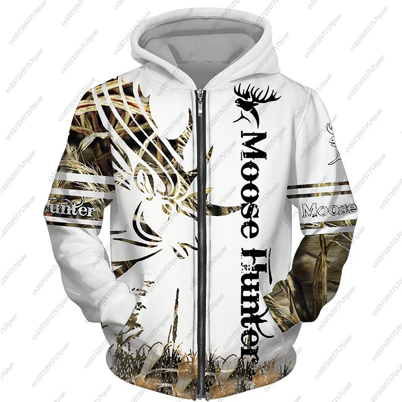 Xiao Xiang Lente Herfst Jacht Herten Camping Patroon Heren Hoodie Sweatshirts 3D Printing Mode Capuchon Casual Sportkleding Jassen 5XL