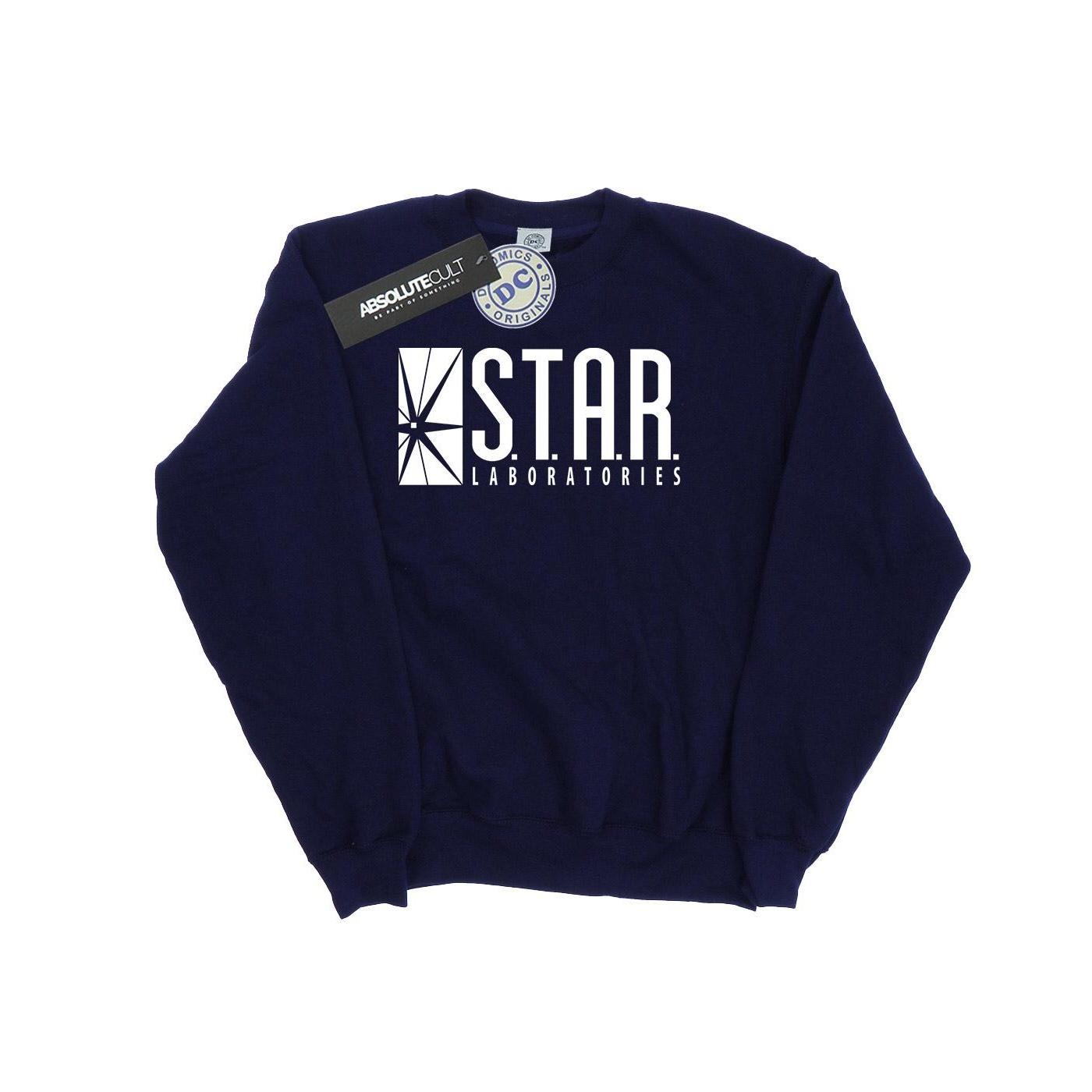 DC Comics Heren The Flash STAR Labs Sweatshirt M marineblauwe kleur