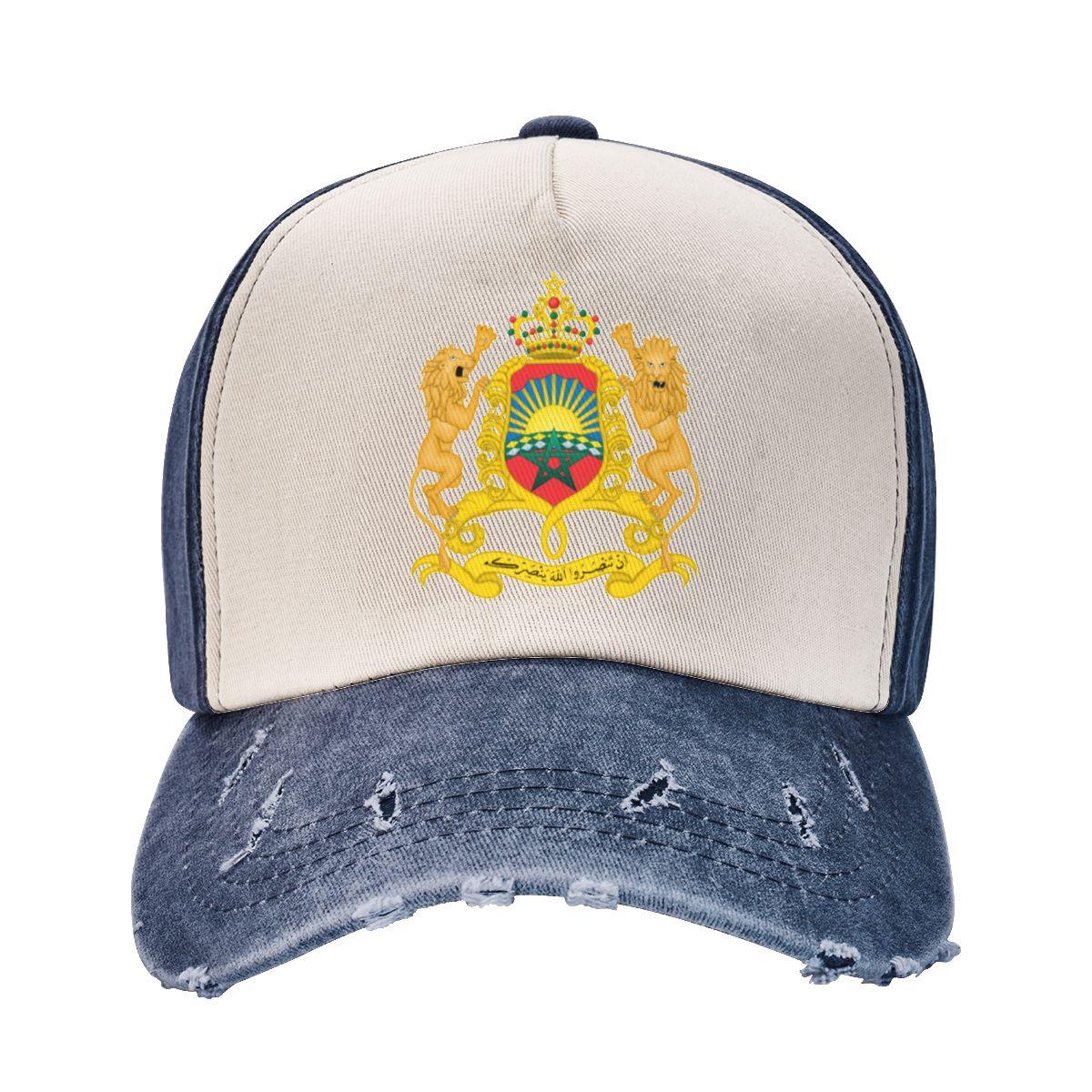 WHITE NOVA Koninkrijk Marokko Caps Merchandise Vintage Distressed Katoen Marokkaanse Patriottische Hoofddeksels Papa Hoed Verstelbaar One Size