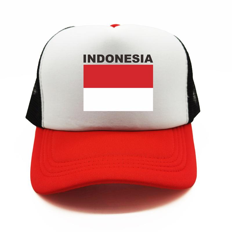 BIPIPOP Indonesië Trucker Cap Zomer Unisex Cool Land Vlag Hoed Baseball Caps Unisex Outdoor Mesh Net Caps
