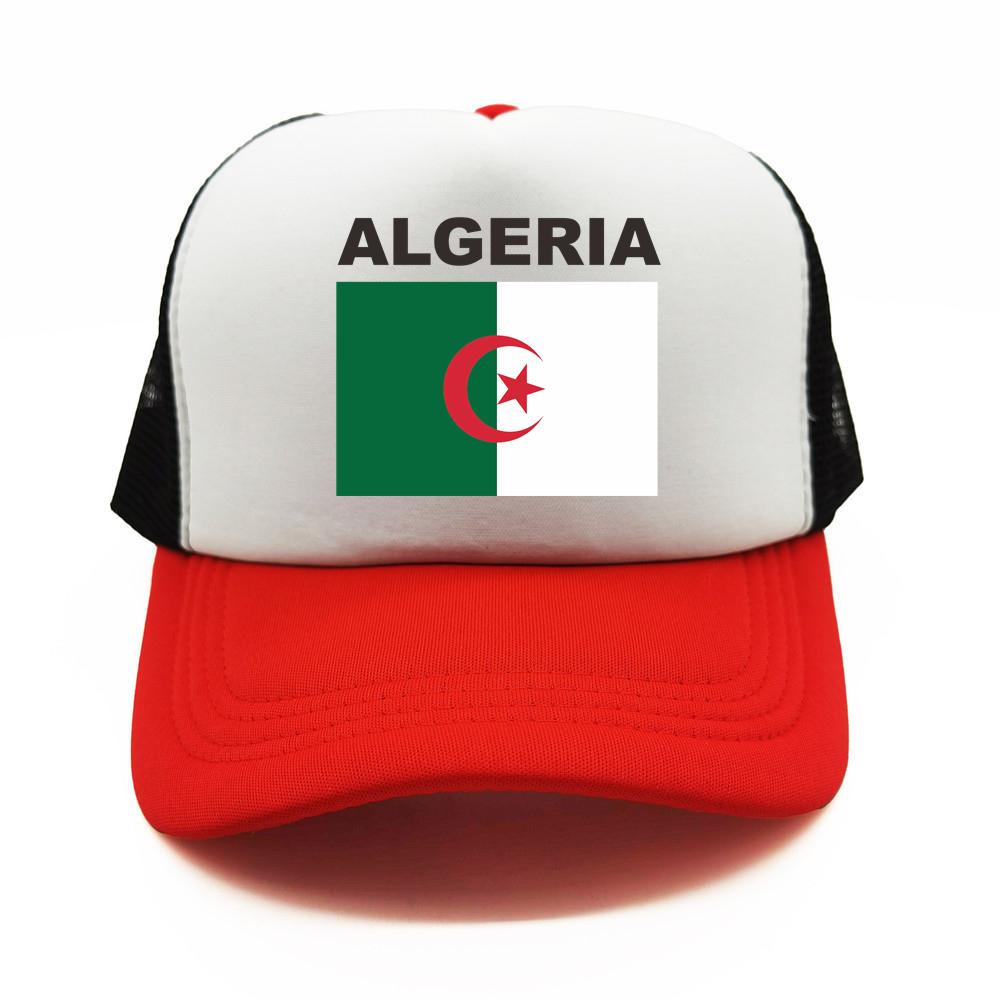 BIPIPOP Cool Algerije Trucker Cap Unisex Algerije Vlag Hoed Baseball Cap Unisex Mesh Net Caps