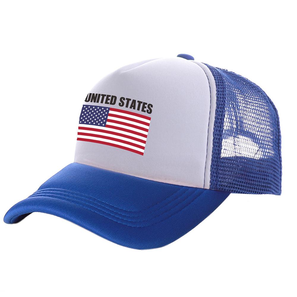 BIPIPOP Verenigde Staten Trucker Cap Unisex Cool US USA Amerikaanse Hoed Baseball Cap Coole Zomer Unisex Mesh Net Caps