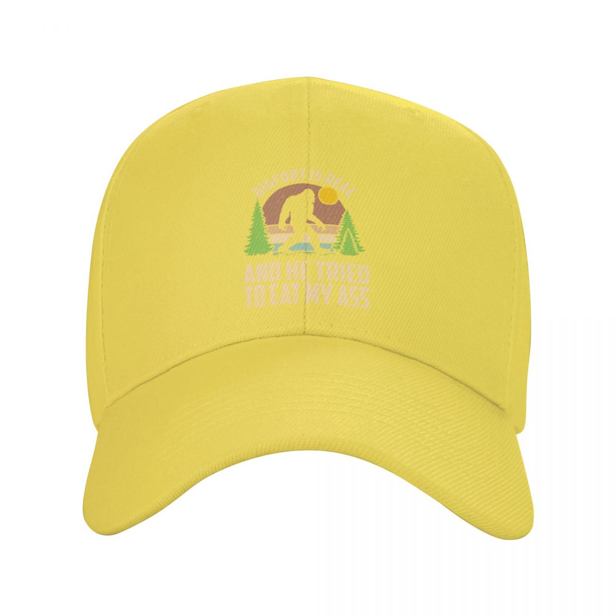 PREETY TOP Klassieke Bigfoot is echt en hij probeerde mijn kont te eten Baseball Cap Unisex Vrouwen Aangepaste verstelbare Unisex papa hoed Hip Hop Snapback Caps Adjustable Cap