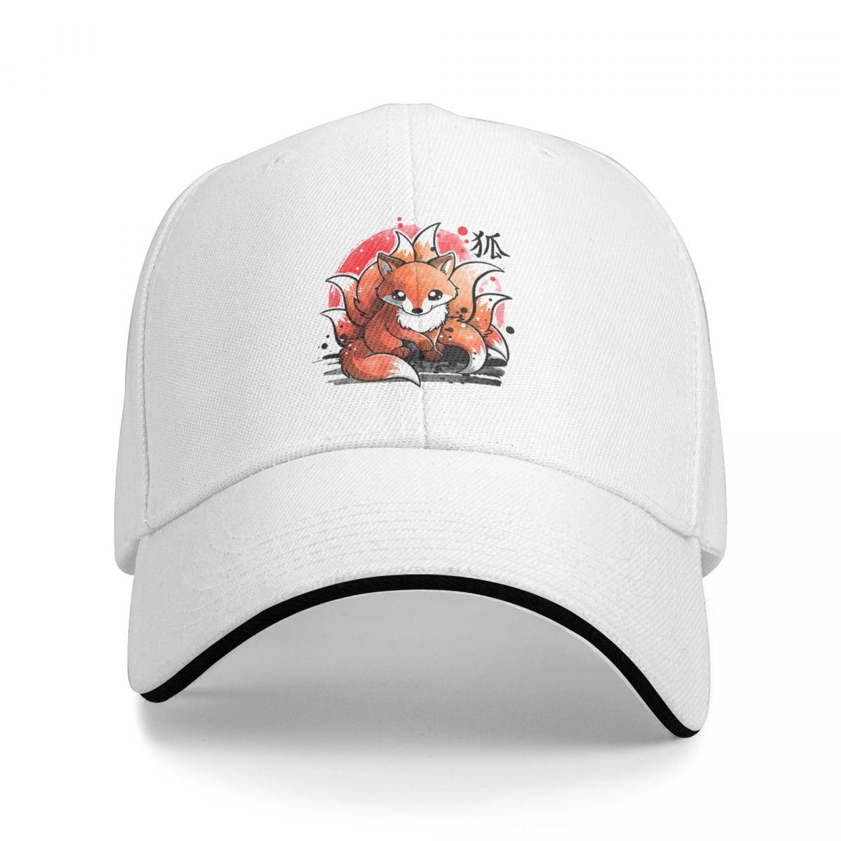 BIPIPOP Negen Tailed Fox Baseball Caps Snapback Unisex Vrouwen Hoeden Outdoor Verstelbare Casual Cap Baseball Hoed Polychromatisch Aanpasbaar As shown