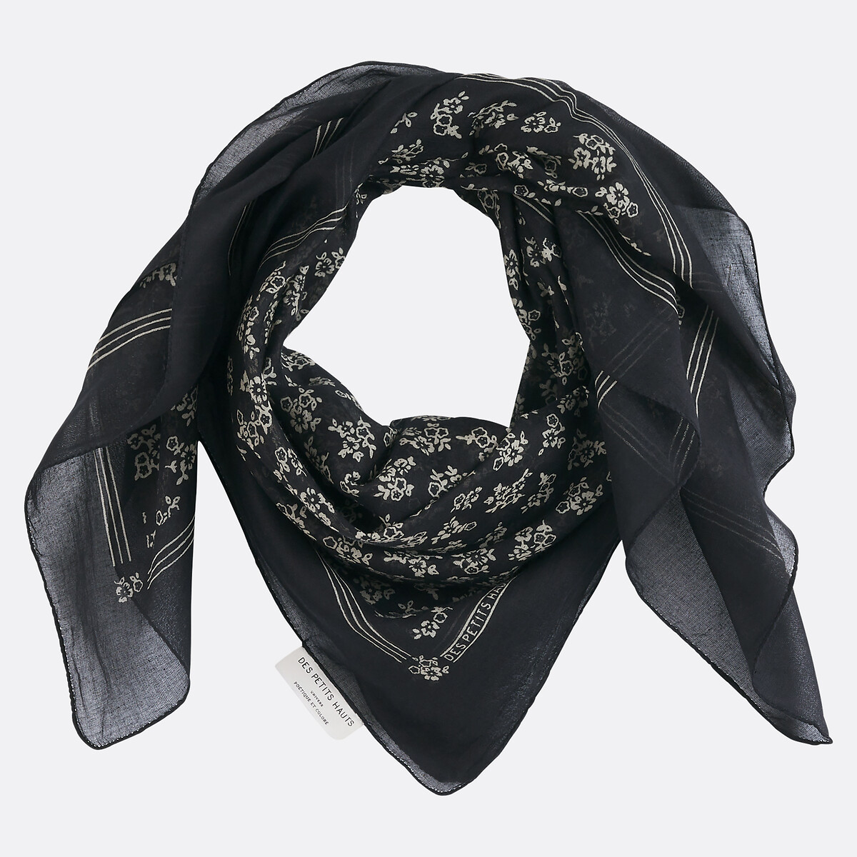 DES PETITS HAUTS Bedrukte katoenen sjaal NYJOU