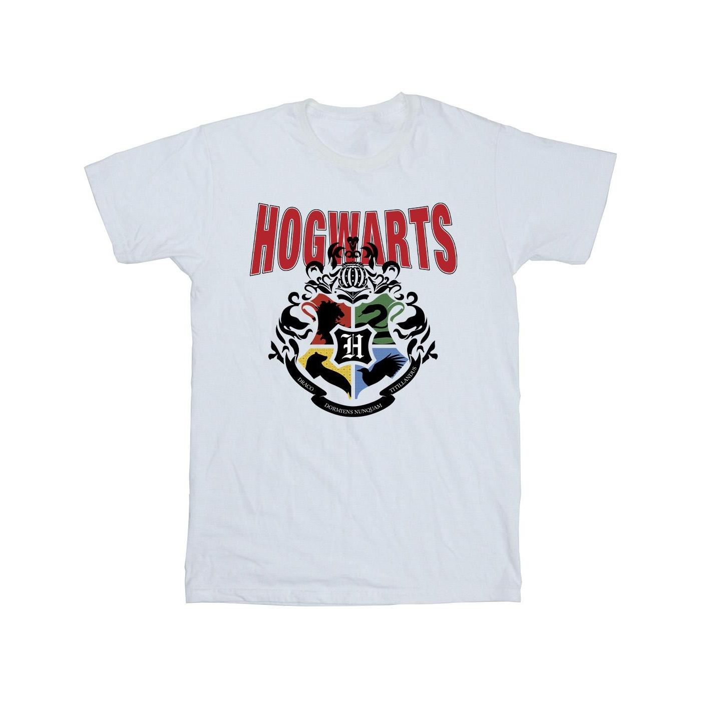 Harry Potter jongens Zweinstein embleem T-shirt 9-11 Years wit
