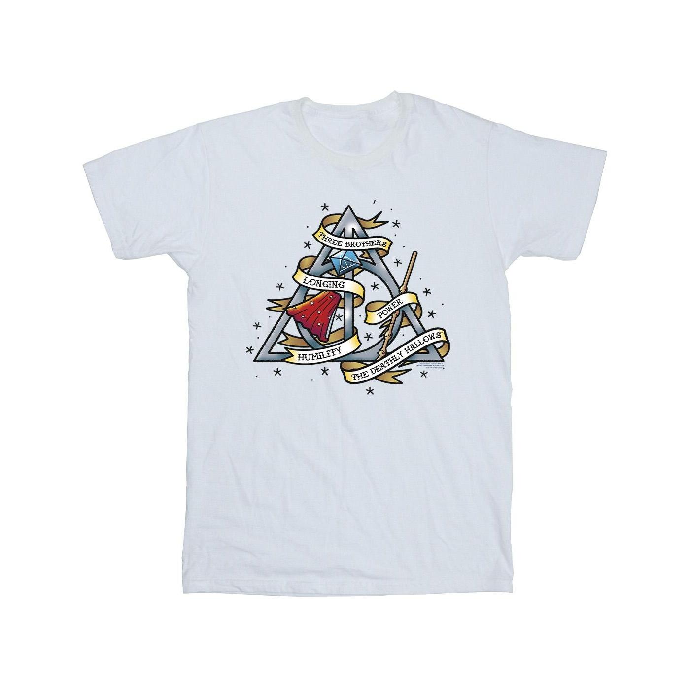 Harry Potter jongens de Relieken van de Dood T-shirt 9-11 Years wit
