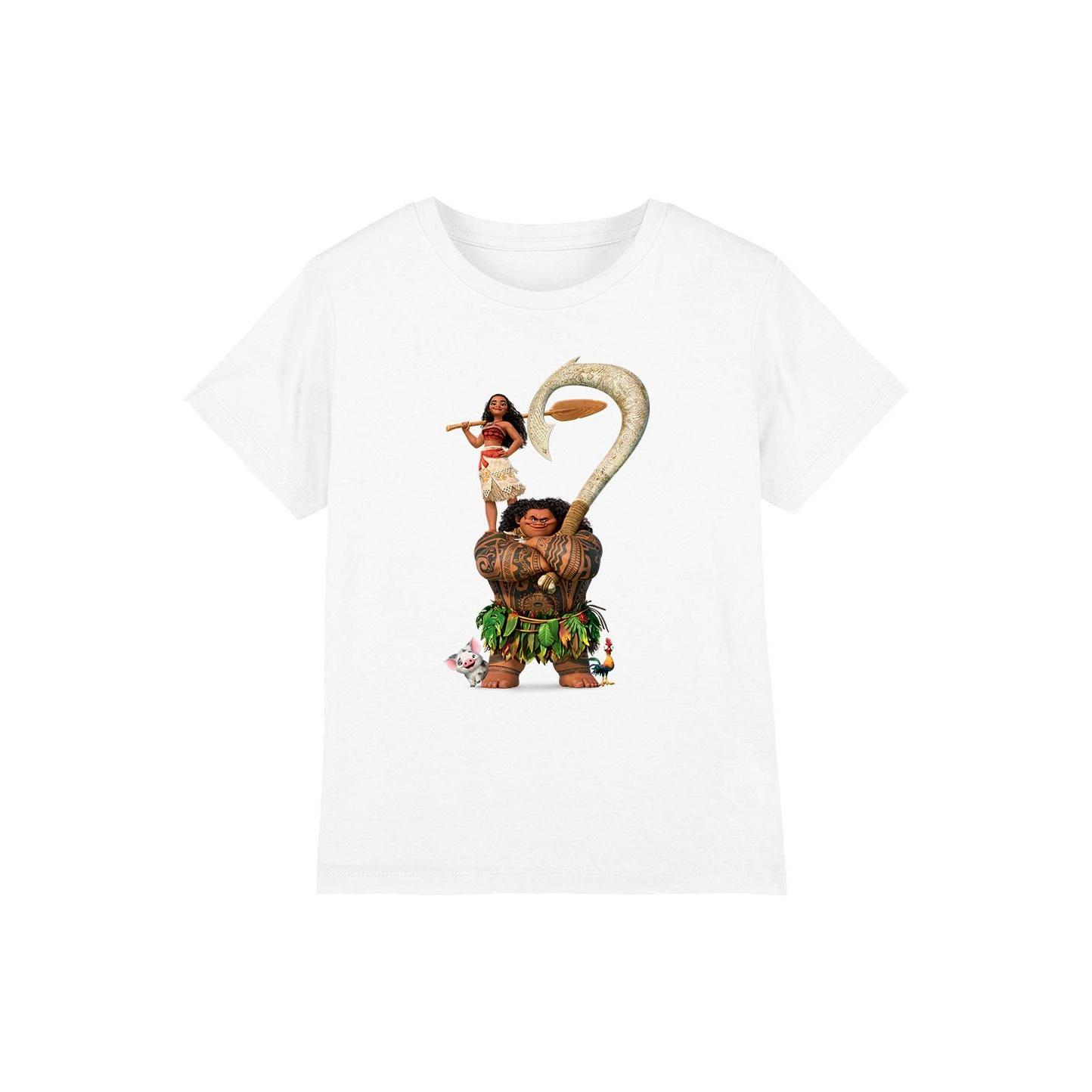 Moana Kinder/Kids Maui  gestapeld T-shirt 7-8 Years wit