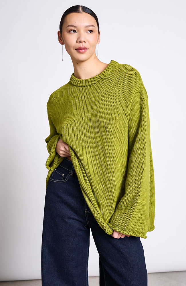 JAN N JUNE JAN 'N JUNE Damen vegan Pullover Sona Mossy Pear