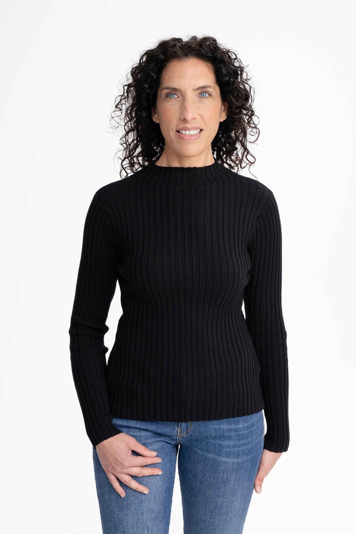 MELA Damen vegan Strickpullover Namari Schwarz
