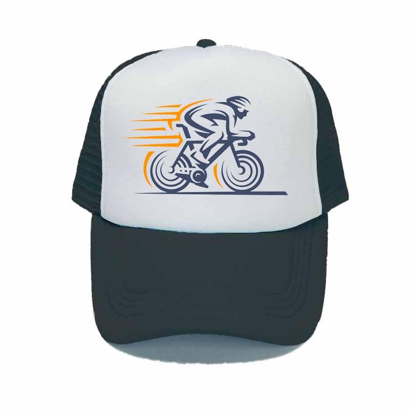 91610103MAC303Y57G Cool Sport Fietsen Trucker Hoeden Groen Woon-werkverkeer Mesh Snapback Caps Unisex Fietsliefhebbers Winkel Publicty Zomer Baeball Cap YY337 56-60cm for adult