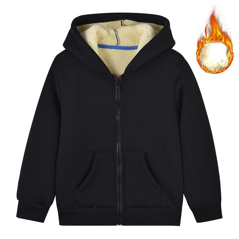 Dola Unisex Winter Fleece Hoodies voor Jongens Sweatshirt Casual Dikker Warme Kinderen Rits Jas Tops 8 9 10 12 Jaar Meisjes Kleding Kostuums 150cm