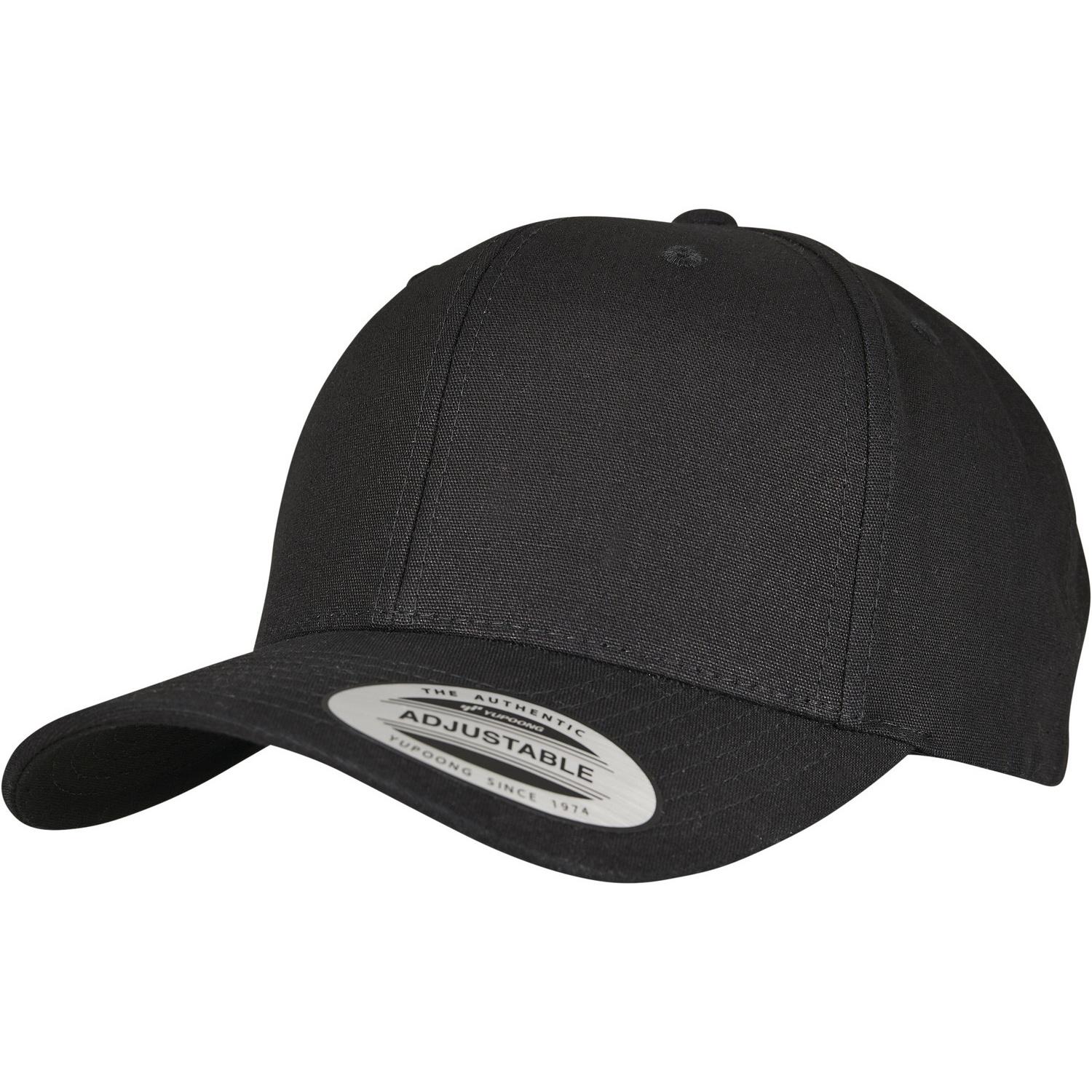 Flexfit by Yupoong 6-paneel gebogen metalen klikdop One Size zwart