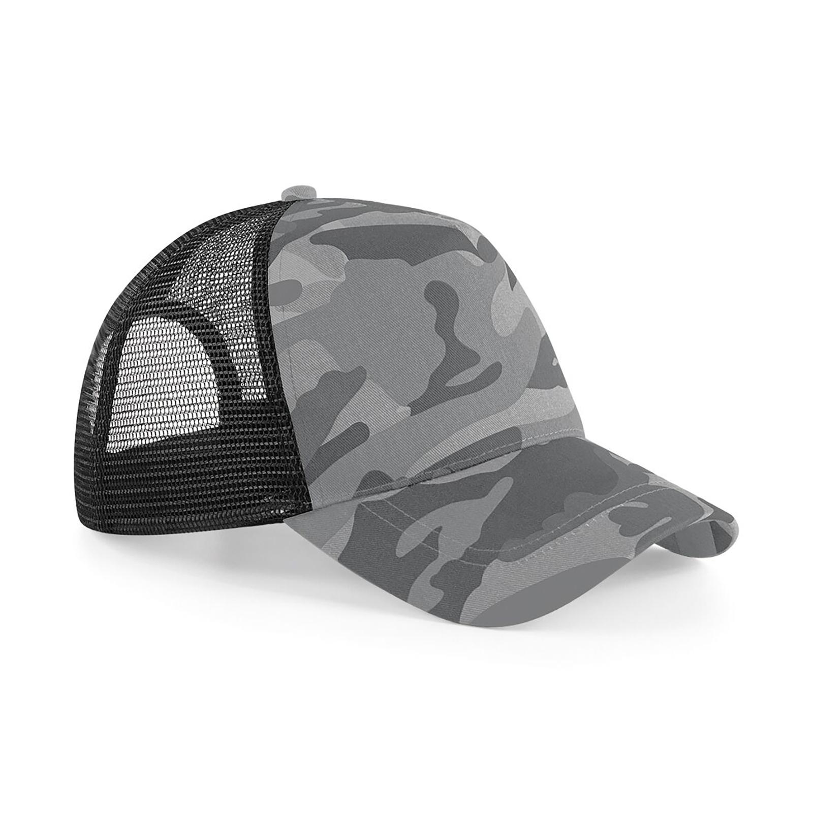 Beechfield retro camouflage snapback truckerpet (pak van 2) One Size bos camouflagekleur
