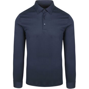 Desoto Polo Shirt Lange Mouw  Longsleeve Poloshirt Essential Navy