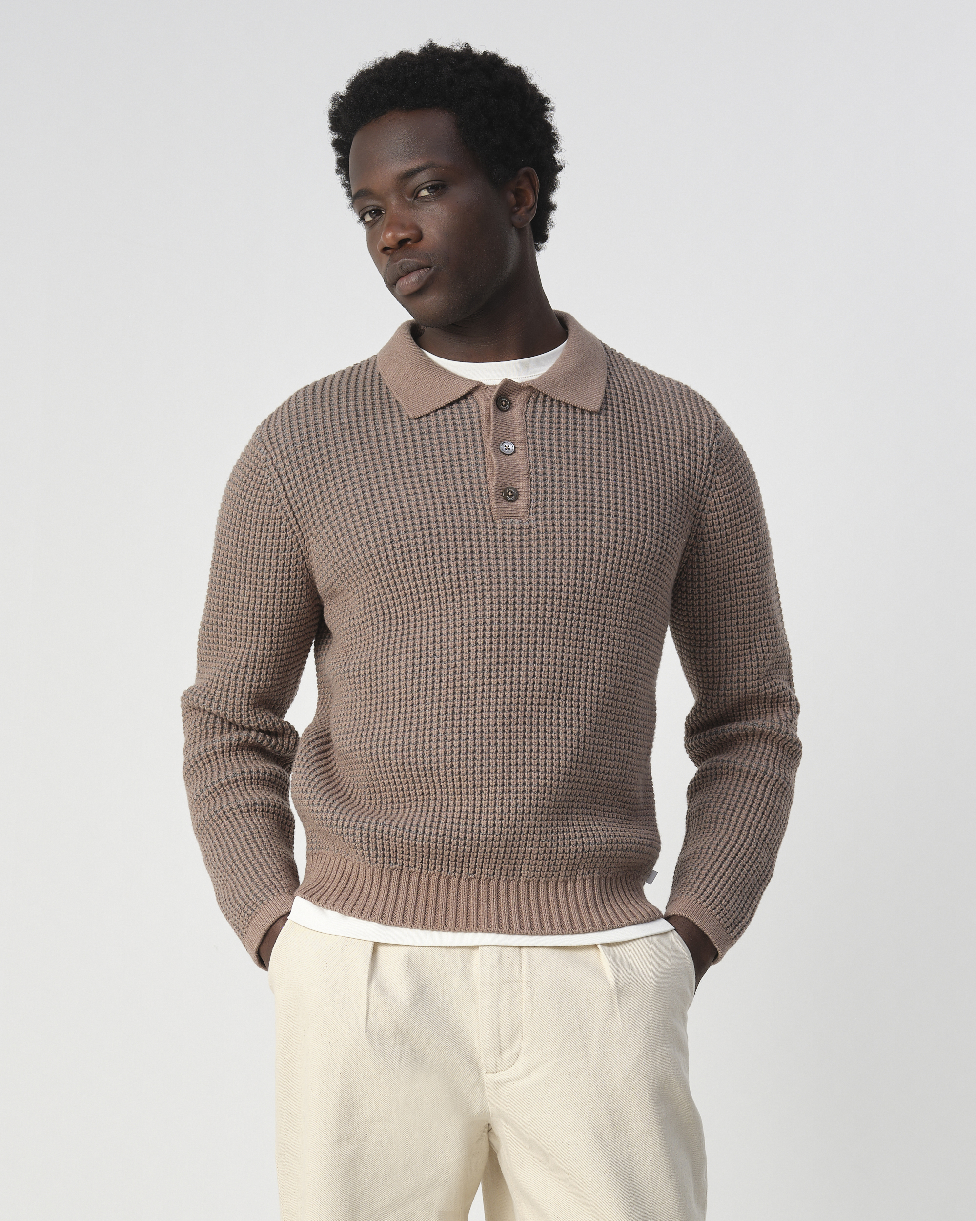 J.C. Rags Baker polo long sleeve