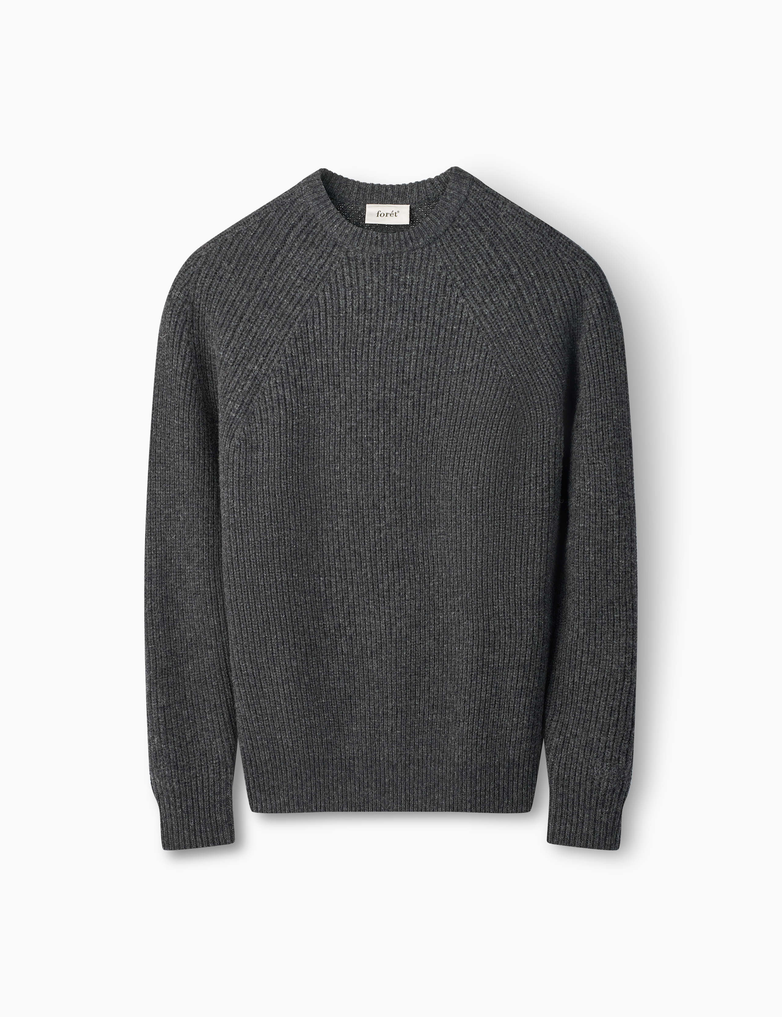 Foret delta wool knit f7035 dark grey melange