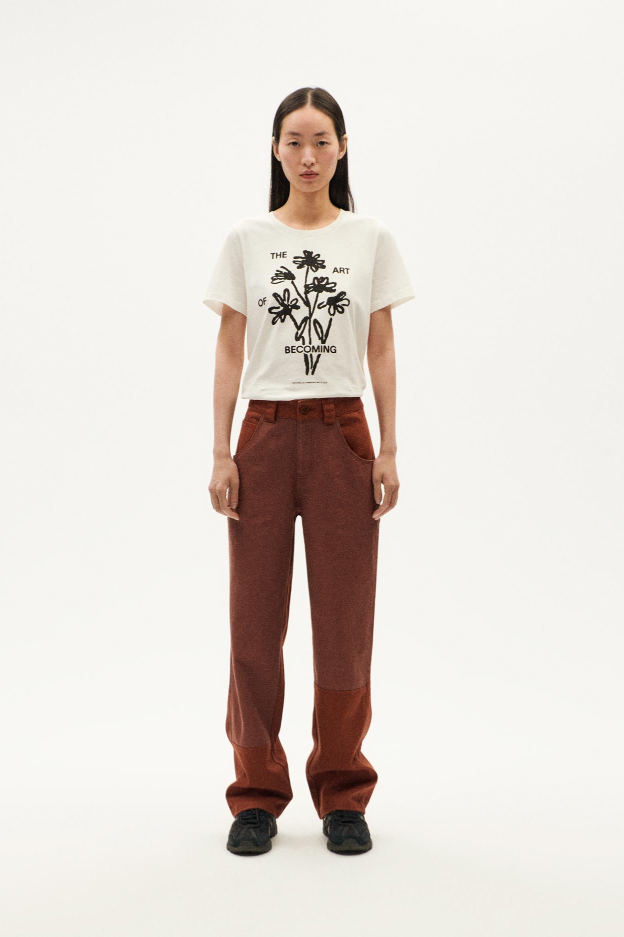 Thinking mu Damen vegan Jeans Dunkelbraun